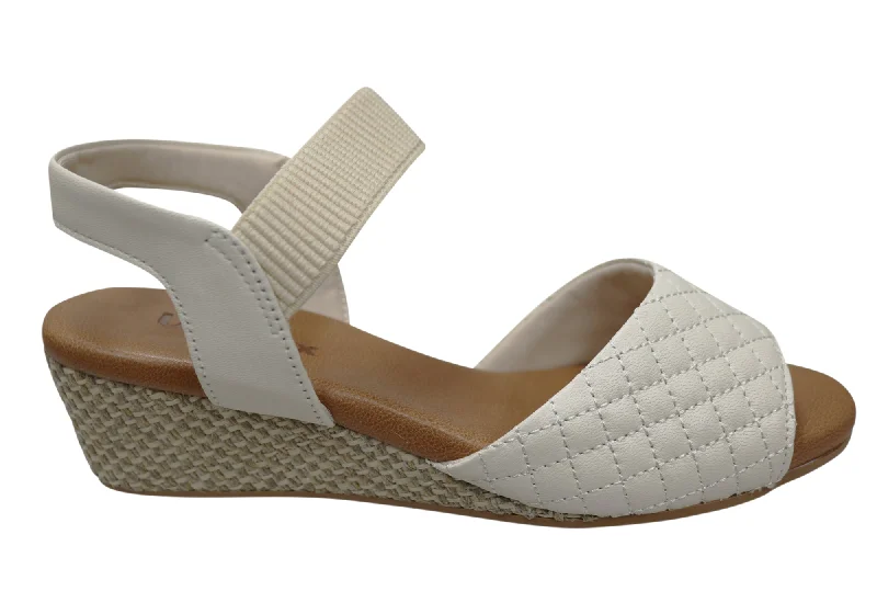 Trendy Footwear Sale Usaflex Lorelei Womens Comfort Leather Wedge Sandals Made In Brazil
