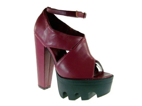 Fashionable Comfort Promotions Women's Vive-01 Open Toe Chunky Platform Heel Sandals