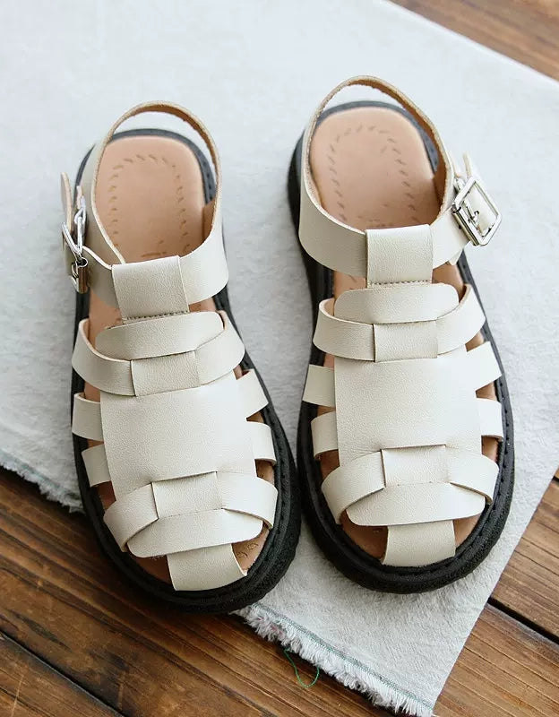 Flash Sale Leather Woven Fisherman Sandals Slingback