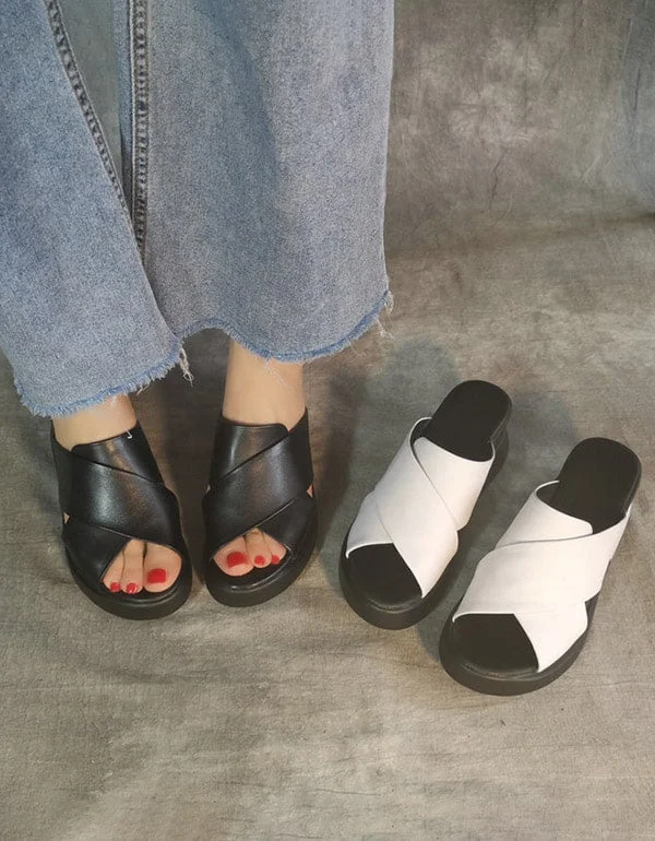 Mega Sale Women's Cross Strap Wedge Slipper