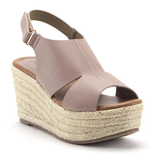 Flash Sale Women's Prema-02 Flatform Espadrilles Platform Sling Back Wedges Sandals Shoes