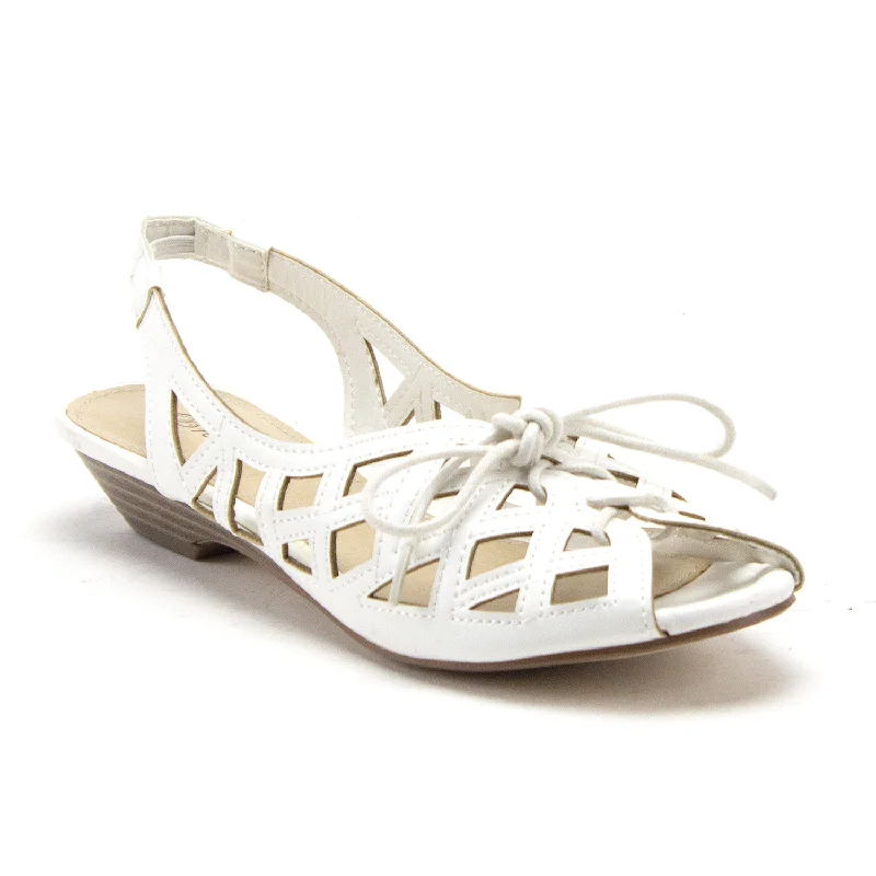 Laid-Back Fashion Offers Women's Lace Up Gladiator Caged Wedge Sandals Casper-01