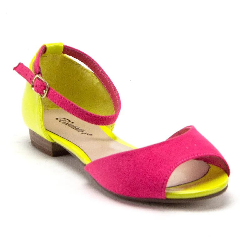 Vibrant Style Promotions Women's Peep Toe T-Strap Stud Flat Sandals Becky-41