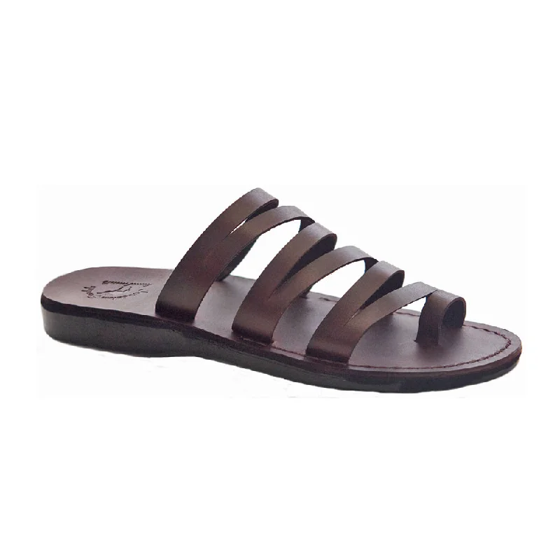 Best-Sellers Zoey - Leather Cross Strap Sandal | Brown